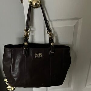 Coach Rich Brown Leather Tote